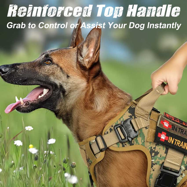 Brown-Camo-Tactical-Dog-Harness