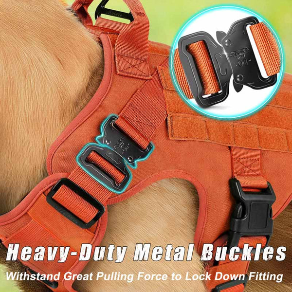 Orange-Tactical-Dog-Harness