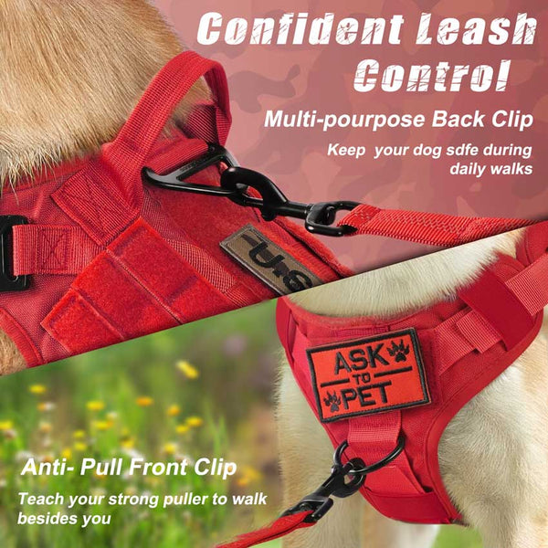 Red-Tactical-Dog-Harness