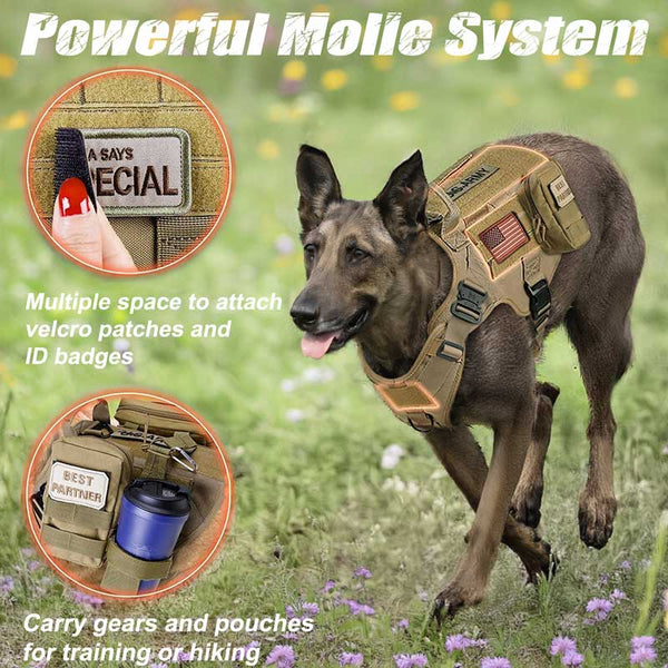 Tan-Tactical-Dog-Harness