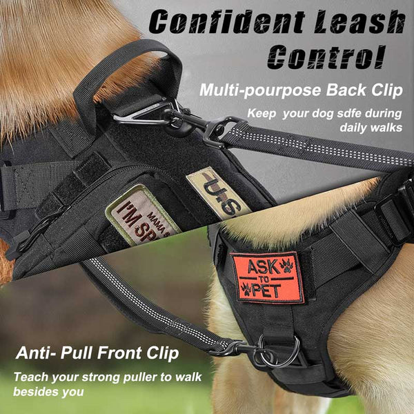 Black-Tactical-Dog-Harness