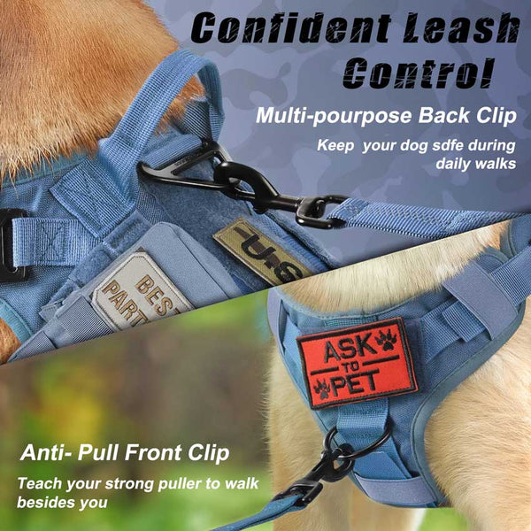 Blue-Tactical-Dog-Harness