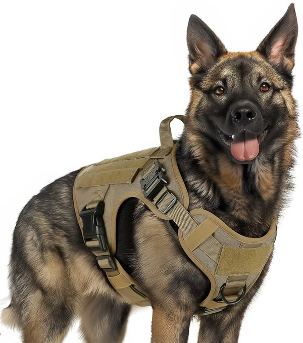 Tan-Tactical-Dog-Harness
