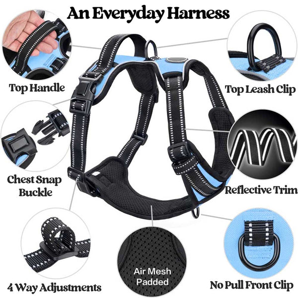 MerryBIY No Pull Dog Harness Adjustable Oxford Vest