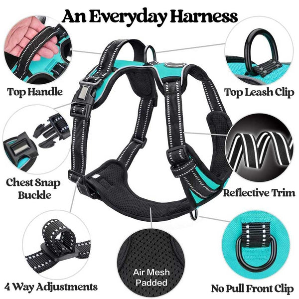 MerryBIY No Pull Dog Harness Adjustable Oxford Vest