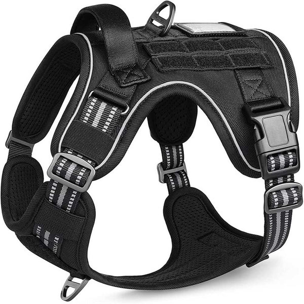 Black Tactical Dog Harness