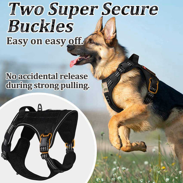Black Tactical Dog Harness