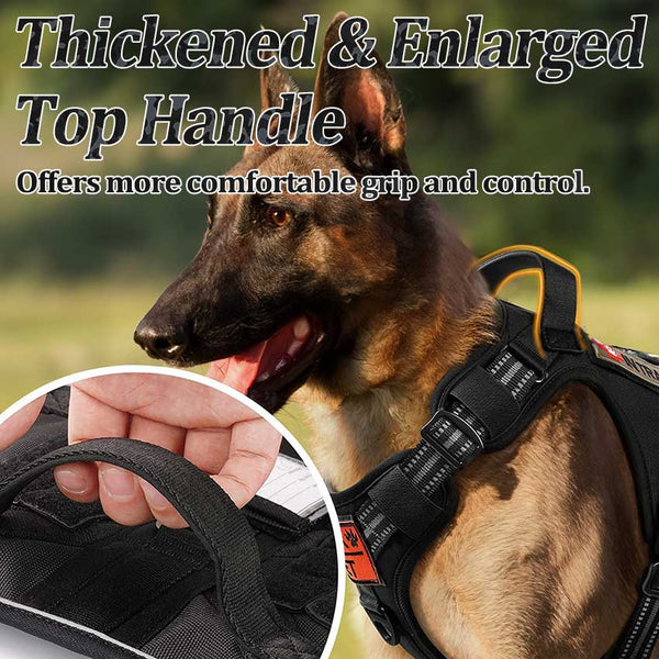 Black Tactical Dog Harness