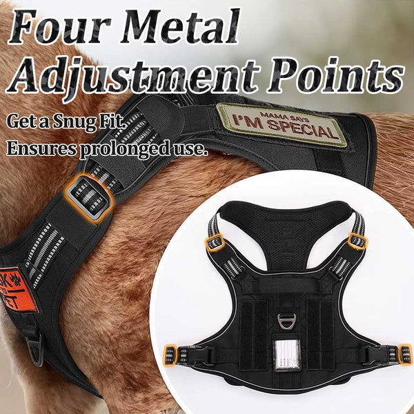 Black Tactical Dog Harness