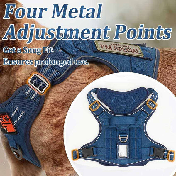 Blue Tactical Dog Harness