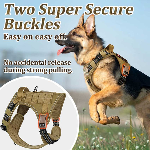 Brown Tactical Dog Harness