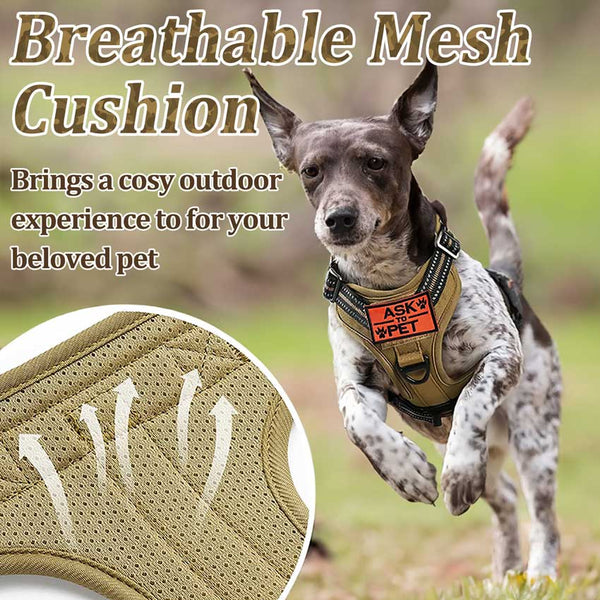 Brown Tactical Dog Harness