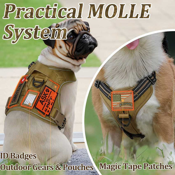 Brown Tactical Dog Harness