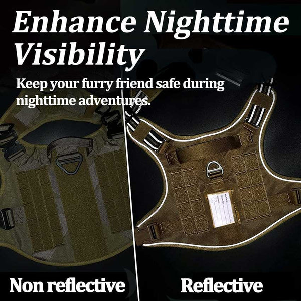 Brown Tactical Dog Harness