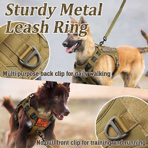 Brown Tactical Dog Harness