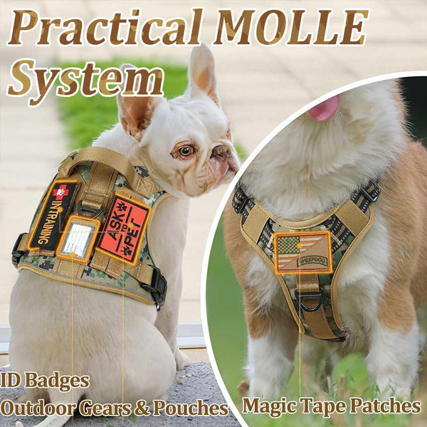 Brown Camo Tactical Dog Harness