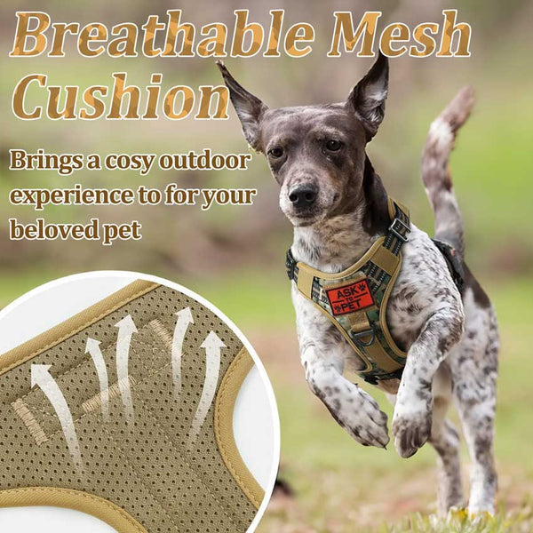 Brown Camo Tactical Dog Harness