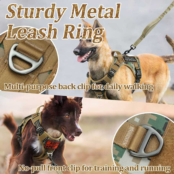 Brown Camo Tactical Dog Harness