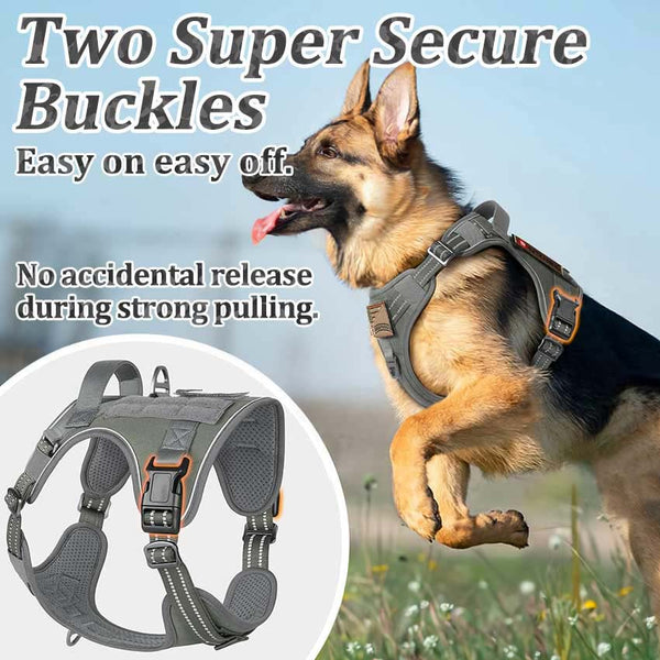 Grey Tactical Dog Harness