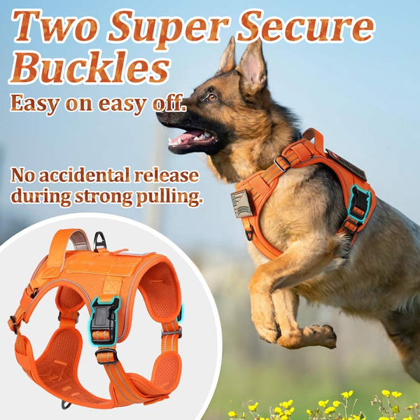 Orange Tactical Dog Harness