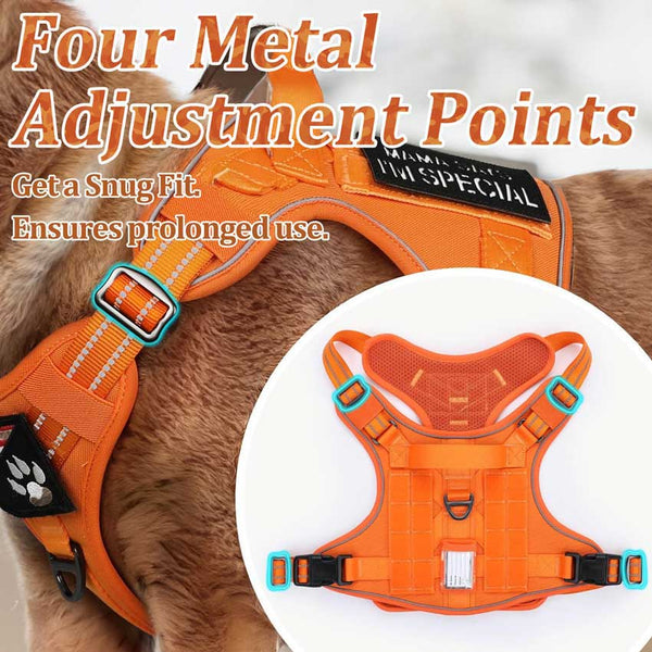 Orange Tactical Dog Harness