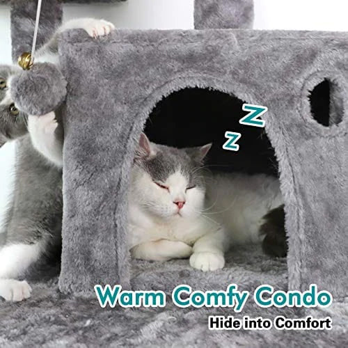 MerryBIY 39 Inch Cat Tree Large Plush Perch Cat Condo