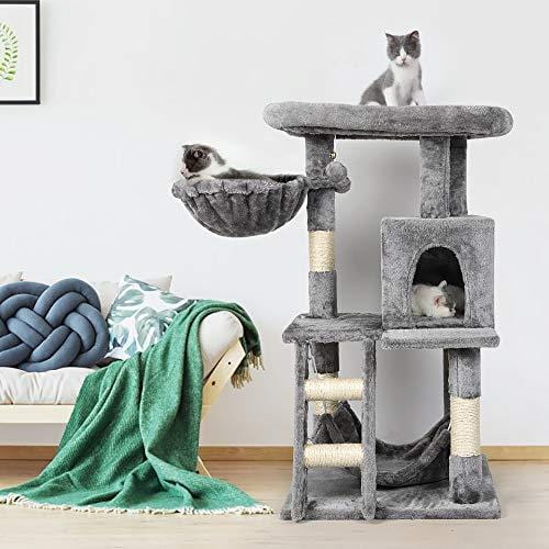 MerryBIY 39 Inch Cat Tree Large Plush Perch Cat Condo