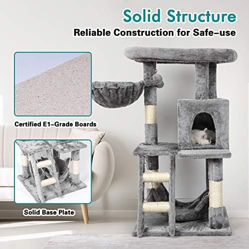 MerryBIY 39 Inch Cat Tree Large Plush Perch Cat Condo