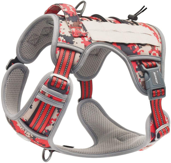 MerryBIY Tactical Dog Harness for Small Medium Large Dogs No Pull Adjustable Pet Harness