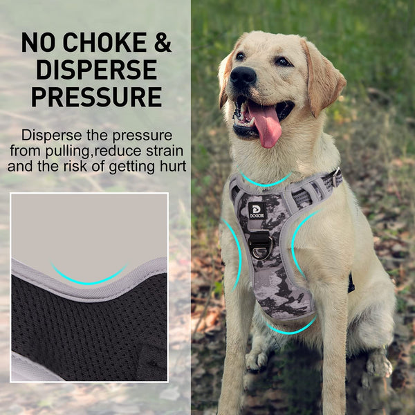 MerryBIY Dog Harness No Pull for Large Medium Dogs, Adjustable Reflective Harness Dog