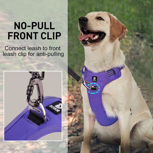 MerryBIY Dog Harness No Pull for Large Medium Dogs, Adjustable Reflective Harness Dog