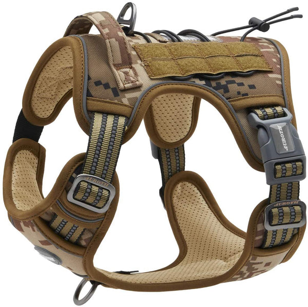 MerryBIY Tactical Dog Harness for Small Medium Large Dogs No Pull Adjustable Pet Harness
