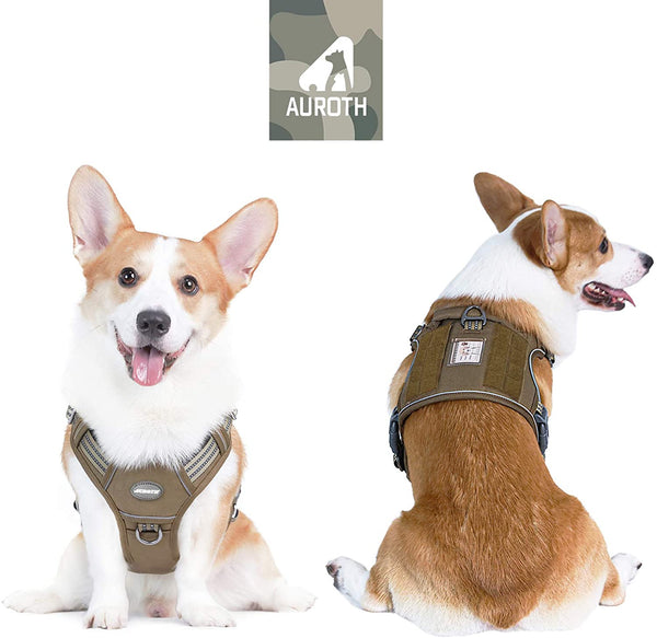 MerryBIY Tactical Dog Harness for Small Medium Large Dogs No Pull Adjustable Pet Harness