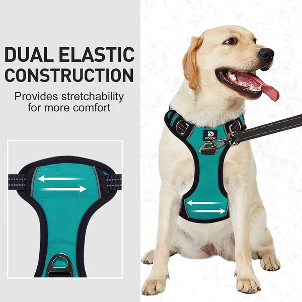 MerryBIY Dog Harness No Pull for Large Medium Dogs, Adjustable Reflective Harness Dog