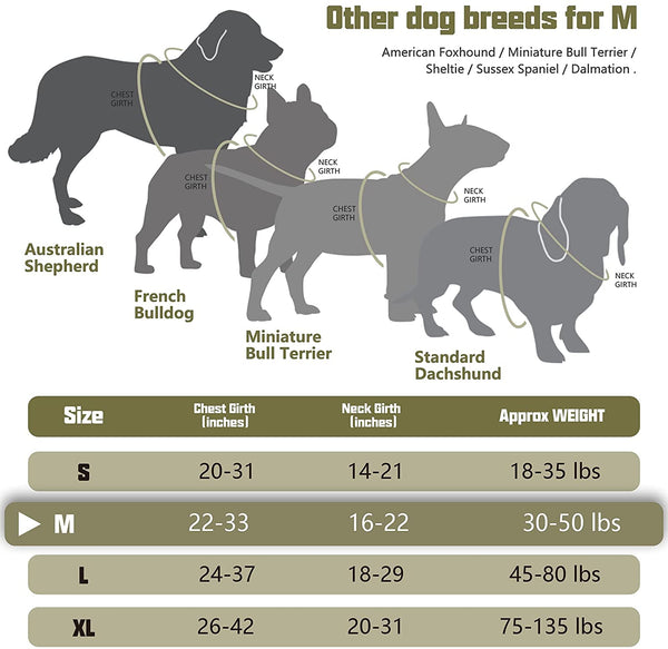 MerryBIY Tactical Dog Harness for Small Medium Large Dogs No Pull Adjustable Pet Harness