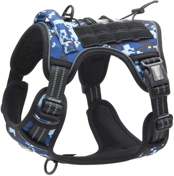 MerryBIY Tactical Dog Harness for Small Medium Large Dogs No Pull Adjustable Pet Harness