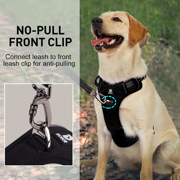 MerryBIY Dog Harness No Pull for Large Medium Dogs, Adjustable Reflective Harness Dog
