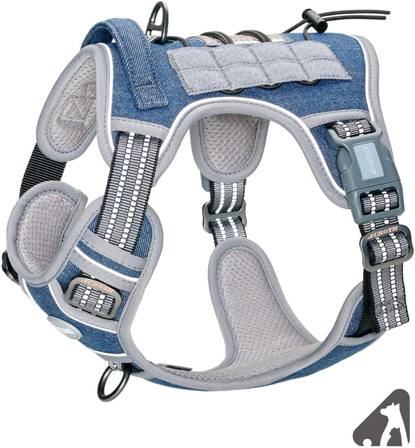MerryBIY Tactical Dog Harness for Small Medium Large Dogs No Pull Adjustable Pet Harness