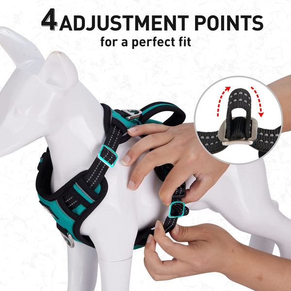 MerryBIY Dog Harness No Pull for Large Medium Dogs, Adjustable Reflective Harness Dog