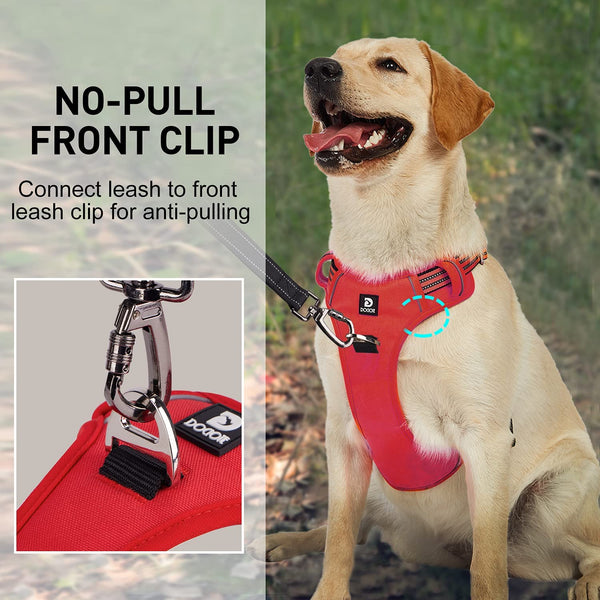 MerryBIY Dog Harness No Pull for Large Medium Dogs, Adjustable Reflective Harness Dog