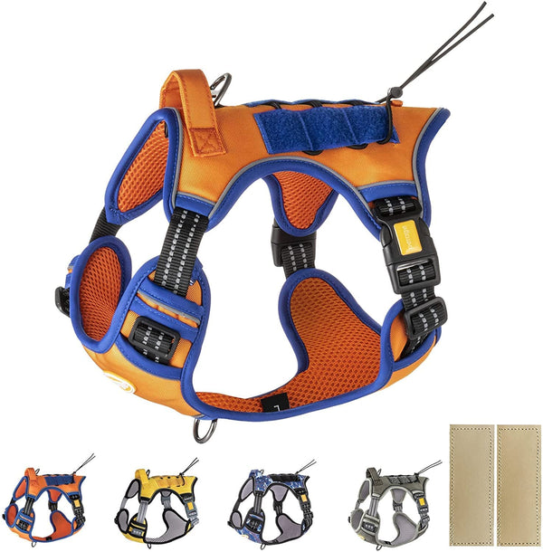 MerryBIY Tactical Service Dog Harness No Pull, Reflective Military Dog Harness with Handle