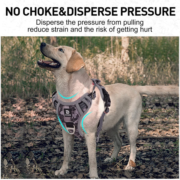 MerryBIY Dog Harness No Pull for Large Medium Dogs, Adjustable Reflective Harness Dog