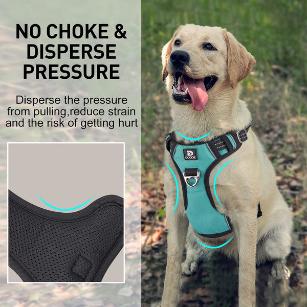 MerryBIY Dog Harness No Pull for Large Medium Dogs, Adjustable Reflective Harness Dog