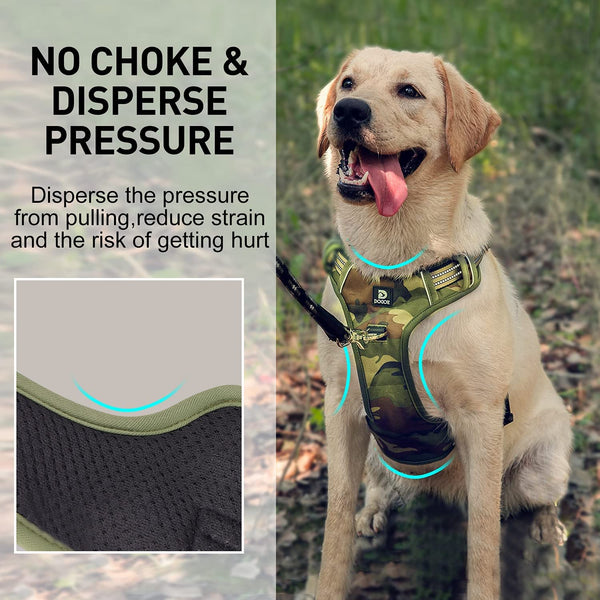 MerryBIY Dog Harness No Pull for Large Medium Dogs, Adjustable Reflective Harness Dog