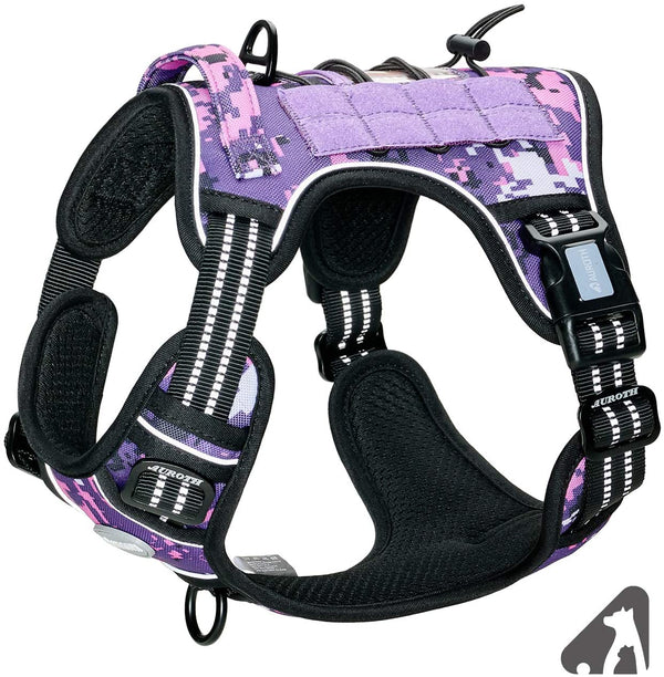 MerryBIY Tactical Dog Harness for Small Medium Large Dogs No Pull Adjustable Pet Harness