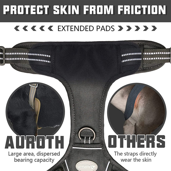 MerryBIY Tactical Dog Harness for Small Medium Large Dogs No Pull Adjustable Pet Harness