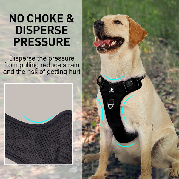 MerryBIY Dog Harness No Pull for Large Medium Dogs, Adjustable Reflective Harness Dog