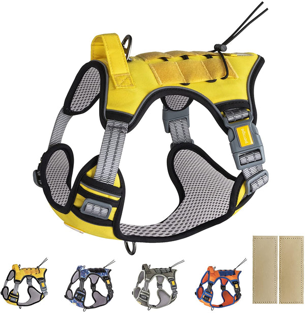 MerryBIY Tactical Service Dog Harness No Pull, Reflective Military Dog Harness with Handle