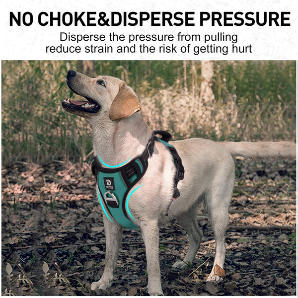 MerryBIY Dog Harness No Pull for Large Medium Dogs, Adjustable Reflective Harness Dog
