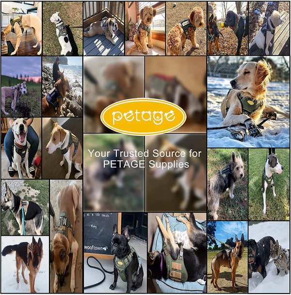 MerryBIY Tactical Service Dog Harness No Pull, Reflective Military Dog Harness with Handle